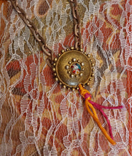 Φόρτωση εικόνας στο εργαλείο προβολής Συλλογής, ΜΕΝΤΑΓΙΟΝ ΑΝΟΞΕΙΔΩΤΟ ΜΠΡΟΥΤΖΙΝΟ ΧΕΙΡΟΠΟΙΗΤΟ ΜΕ MILLEFIORI ΚΡΥΣΤΑΛΛΟ ΚΑΙ ΑΛΥΣΙΔΑ ΜΠΕΖ ΜΕΤΑΛΛΙΚΗ