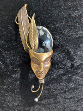 Φόρτωση εικόνας στο εργαλείο προβολής Συλλογής, ΚΑΡΦΙΤΣΑ ΧΕΙΡΟΠΟΙΗΤΗ ΜΠΡΟΥΤΖΙΝΗ ΜΑΣΚΑ ΤΥΠΟΥ COMEDIA DEL ARTE - ΜΕ ΜΕΓΑΛΗ ΗΜΙΠΟΛΥΤΙΜΗ ΠΕΤΡΑ ΜΑΥΡΟ-ΑΣΠΡΟ ΟΨΙΔΙΑΝΟ