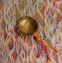 Φόρτωση εικόνας στο εργαλείο προβολής Συλλογής, ΜΕΝΤΑΓΙΟΝ ΑΝΟΞΕΙΔΩΤΟ ΜΠΡΟΥΤΖΙΝΟ ΧΕΙΡΟΠΟΙΗΤΟ ΜΕ MILLEFIORI ΚΡΥΣΤΑΛΛΟ ΚΑΙ ΑΛΥΣΙΔΑ ΜΠΕΖ ΜΕΤΑΛΛΙΚΗ