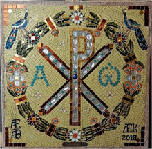 Φόρτωση εικόνας στο εργαλείο προβολής Συλλογής, ΨΗΦΙΔΩΤΟ “ΧΡΙΣΤΟΓΡΑΜΜΑ“, ΠΡΩΤΟΤΥΠΟ ΑΥΘΕΝΤΙΚΟ ΣΧΕΔΙΟ, ORSONI ΥΑΛΟΨΗΦΙΔΕΣ ΚΑΙ ΗΜΙΠΟΛΥΤΙΜΕΣ ΠΕΤΡΕΣ, 50x50cm,