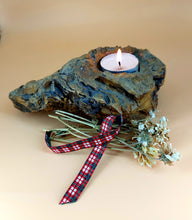 Load image into Gallery viewer, ANCIENT OLIVE TREE ROOT SMALL HANDMADE - CARVED FOR AROMATIC CANDLE - WITH POSITIVE ENERGY 
