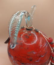 Load image into Gallery viewer, POMEGRANATE BLOWN GLASS IN RED-BLUE COLOUR WITH TALISMAN
