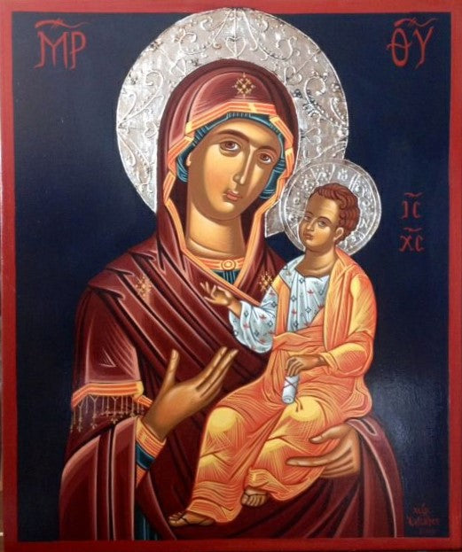 Icon “Mother of God kissing Jesus Christ”  50x45cm