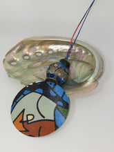 Load image into Gallery viewer, GOOD LUCK CHARM/TALISMAN METALLIC DISC ABSTRACT PAINTING
