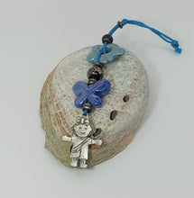 Load image into Gallery viewer, GOOD LUCK CHARM/TALISMAN WHITE ZINC METAL GIRL
